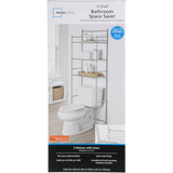 3-Shelf Bathroom over the Toilet Space Saver with Liner, Satin Nickel