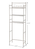 3-Shelf Bathroom over the Toilet Space Saver with Liner, Satin Nickel