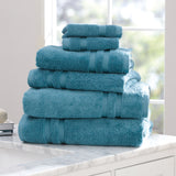 Performance Solid 6-Piece Bath Towel Set - Coolwater